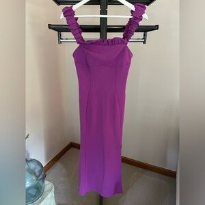 ASOS Design Purple Ruffled Strap Women's Dress